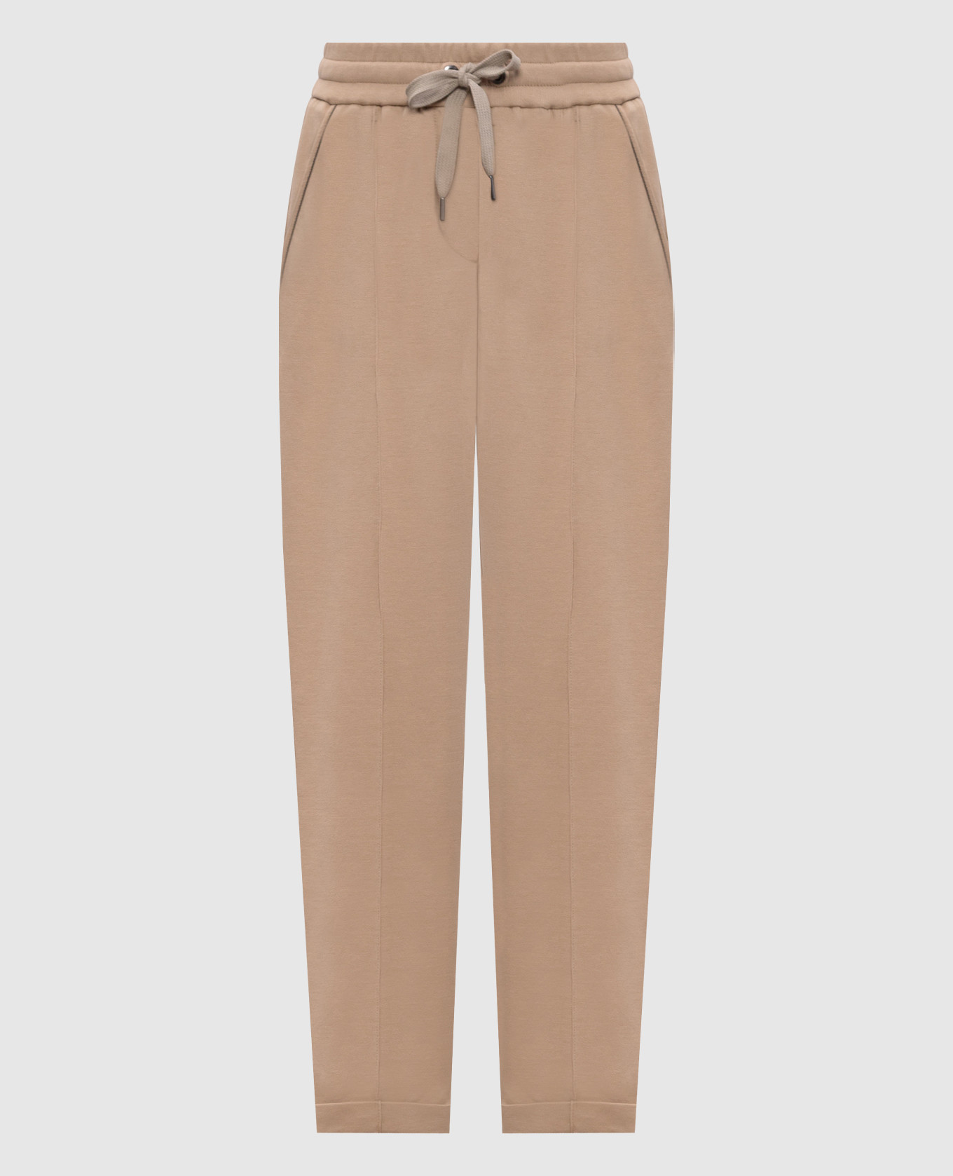 

Beige sweatpants with monil chain Brunello Cucinelli