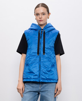 Max Mara GREENGO blue hooded vest GREENGO