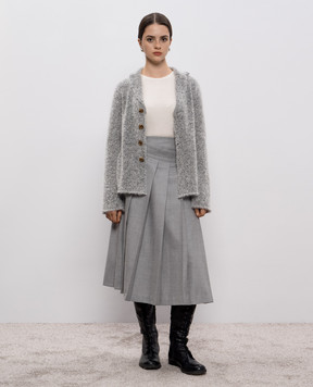Intoca Gray wool skirt with a smell 252FRANSK1106