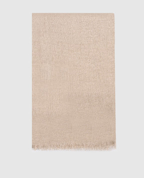 Brunello Cucinelli Brown stole with cashmere and silk with lurex MSCDAR097