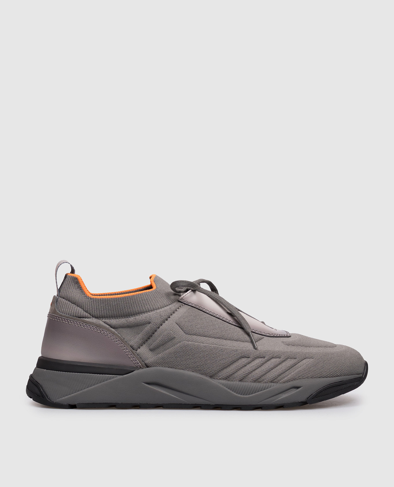 Gray sneakers with a degraded effect Santoni