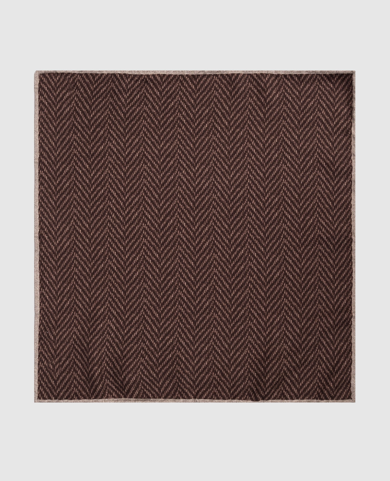 

Brown double-sided patterned silk pachet scarf Brunello Cucinelli