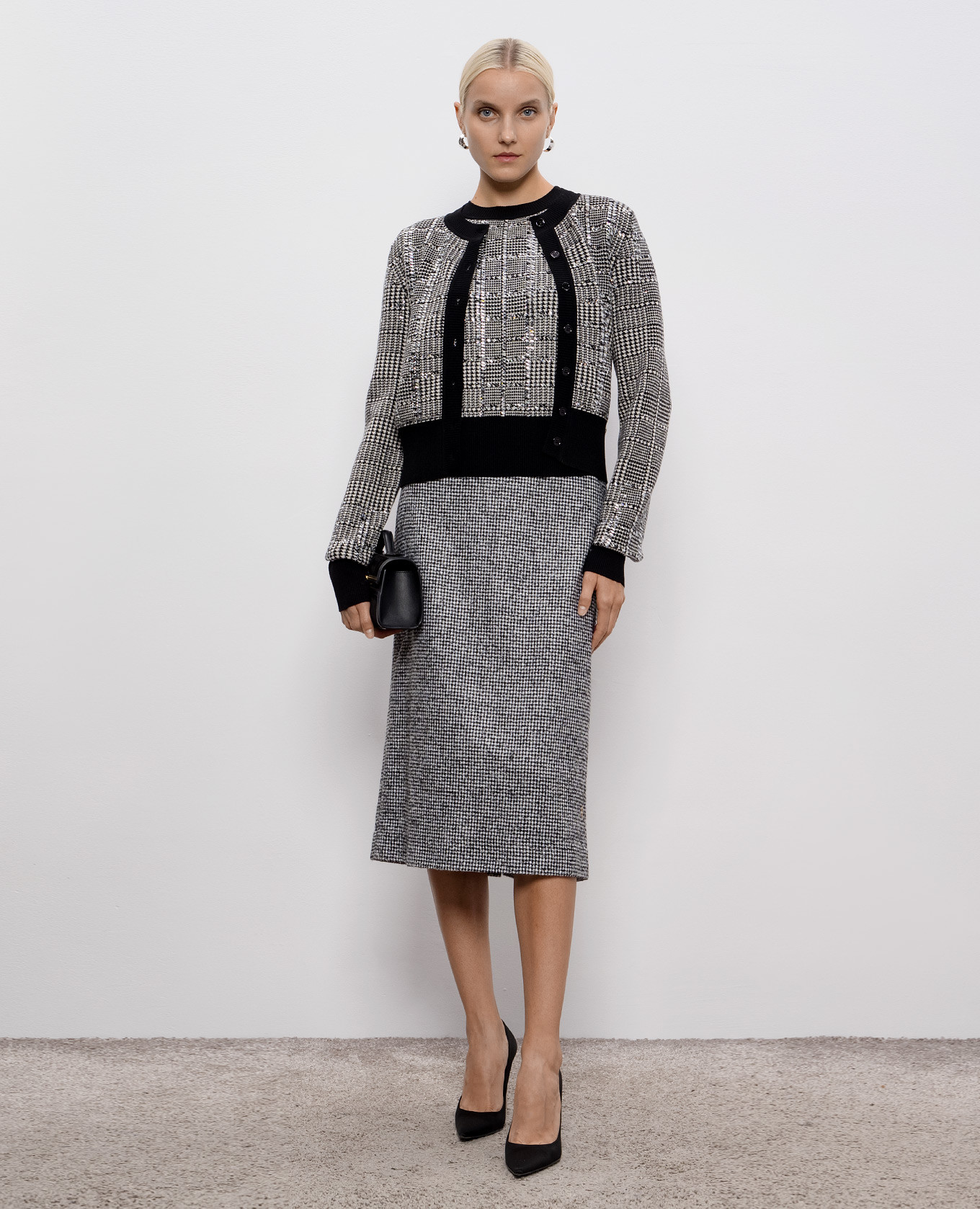 

Crystal-patterned wool jumper Ermanno Scervino, White