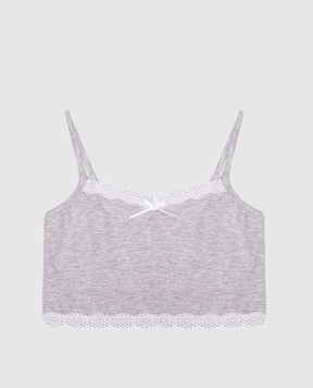 Story Loris Children's gray top with lace 366796