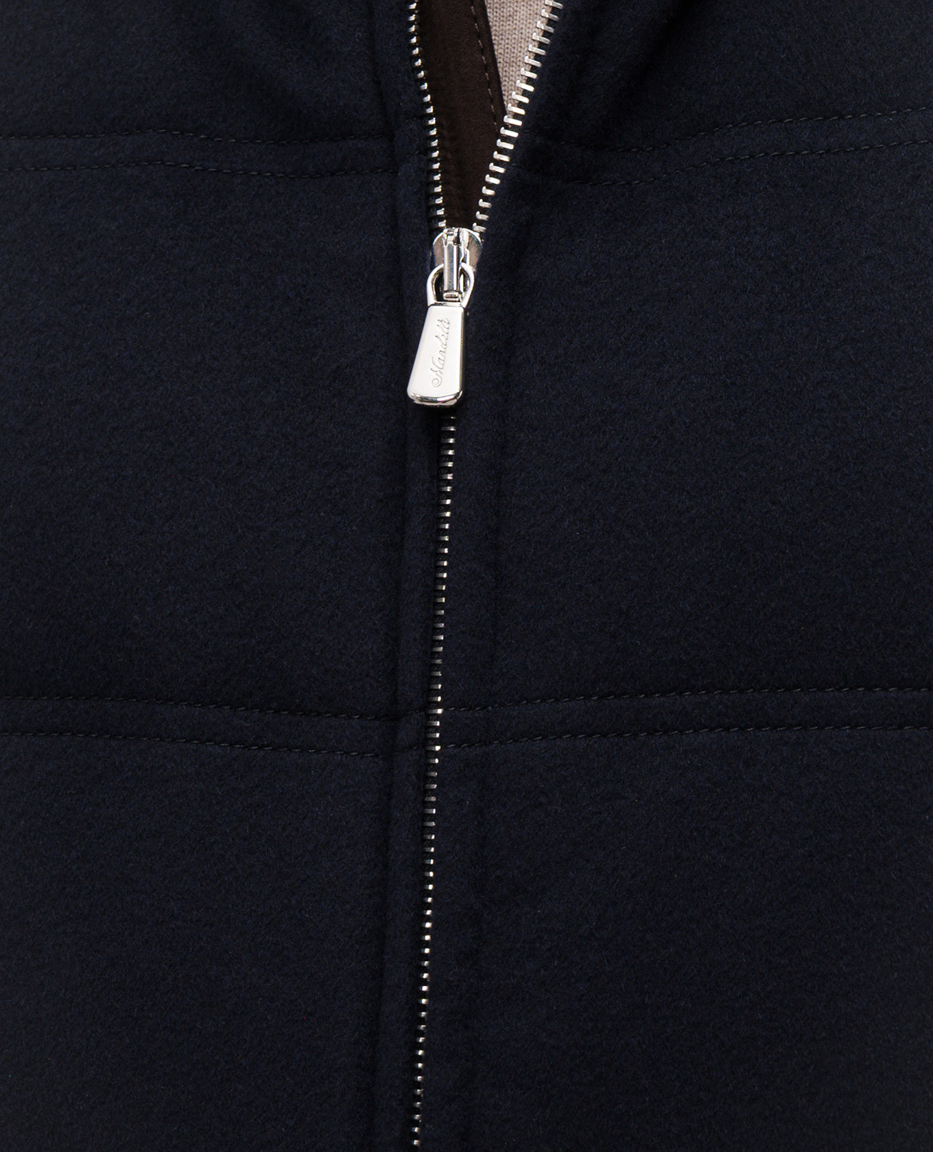 

Blue cashmere down quilted vest Enrico Mandelli