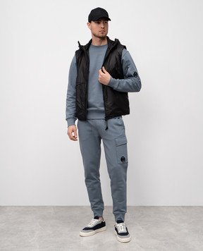 C.P. Company Black Nada Shell Vest with Glasses MVE032A006099U