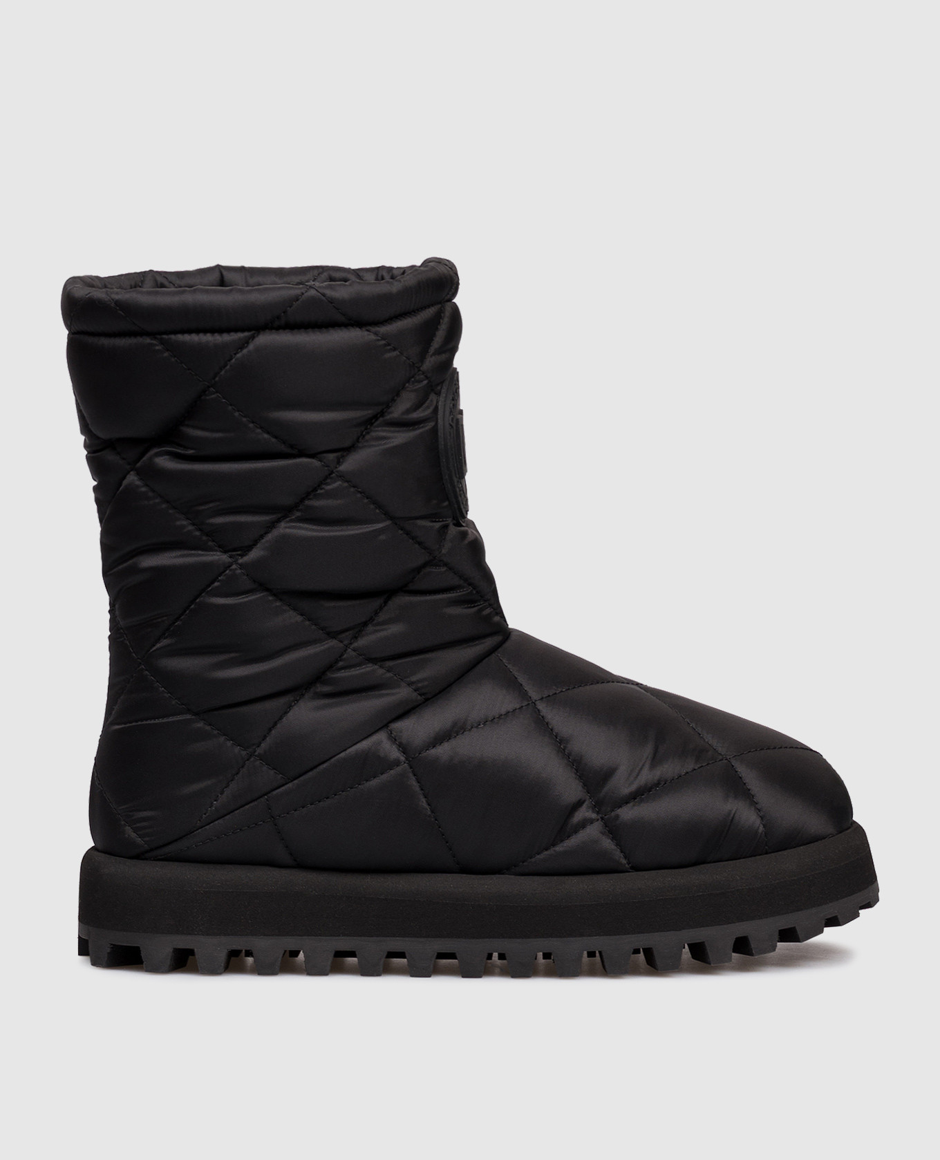 

Black quilted boots with logo Dolce&Gabbana