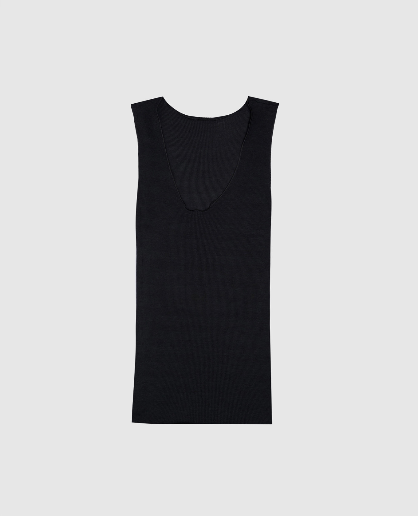 

Black ribbed top RiminiVeste, Черный