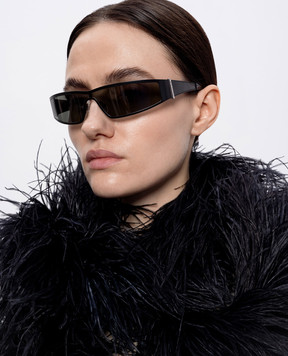 Alexander McQueen Black Y2k Sunglasses 821679I3330w