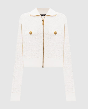 Balmain White tweed jacket FF0TE200KJ16