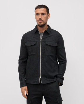 Marco Pescarolo Gray wool and cashmere shirt URUS5229