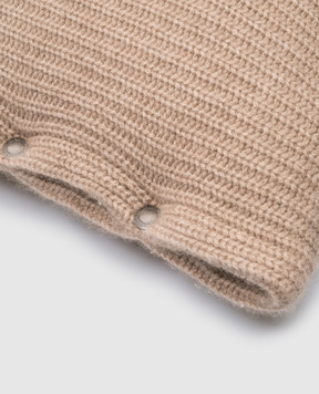 Brunello Cucinelli Brown cashmere checkered pillow ML1205D01