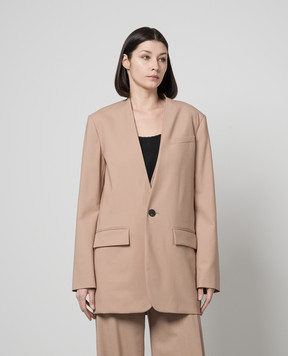 Gauchere Brown double construction wool jacket M12402440321