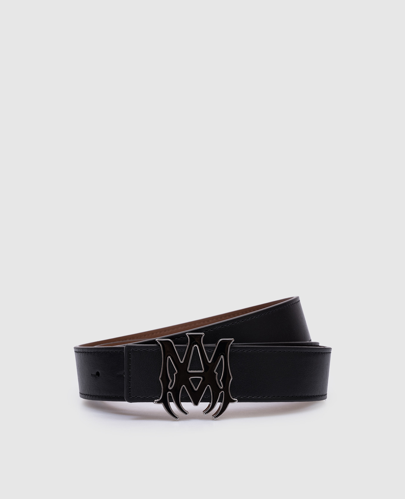 

Black leather strap with logo AMIRI
