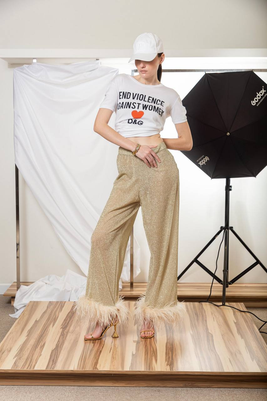 

White t-shirt with contrasting print Dolce&Gabbana