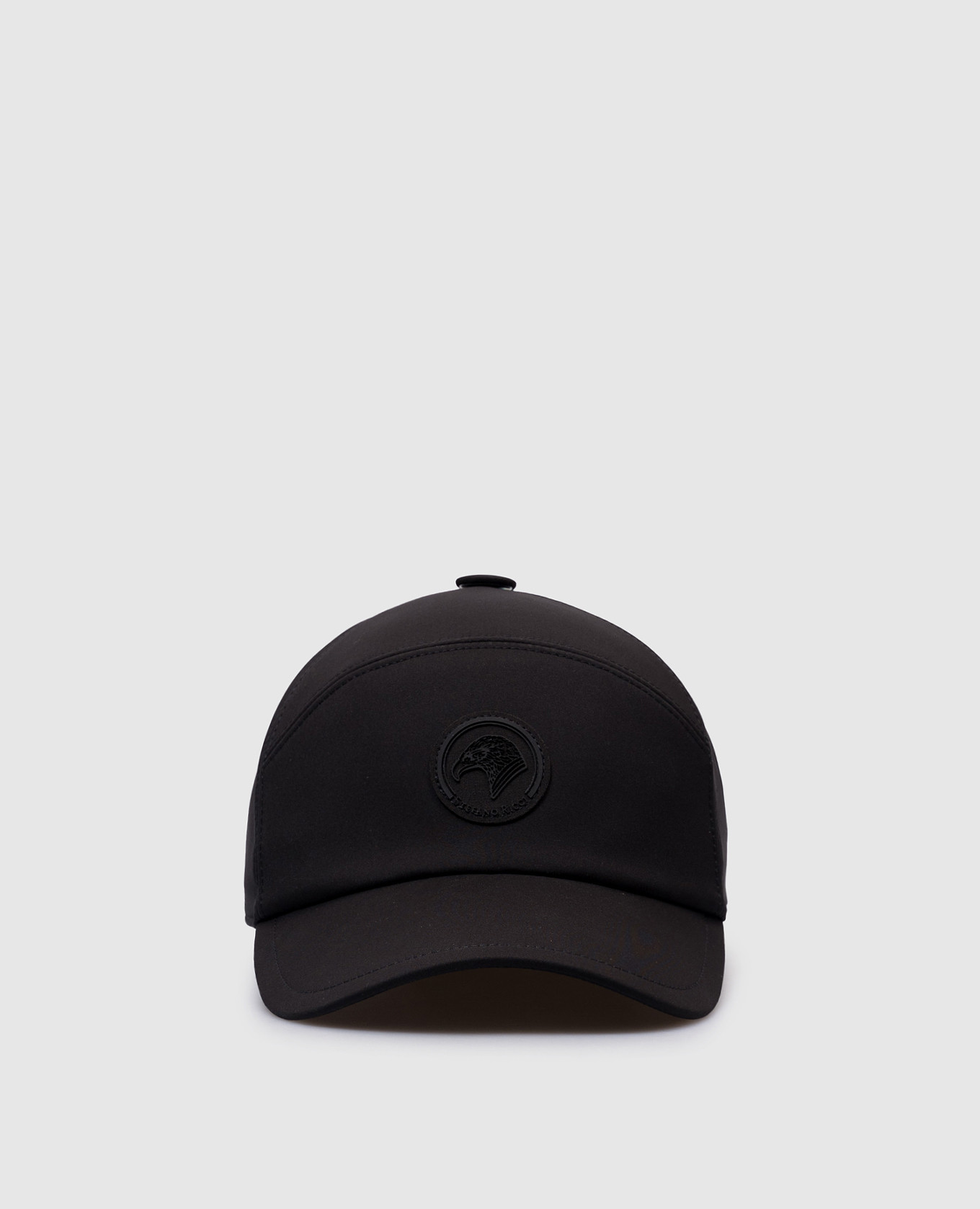 

Black cap with logo patch Stefano Ricci