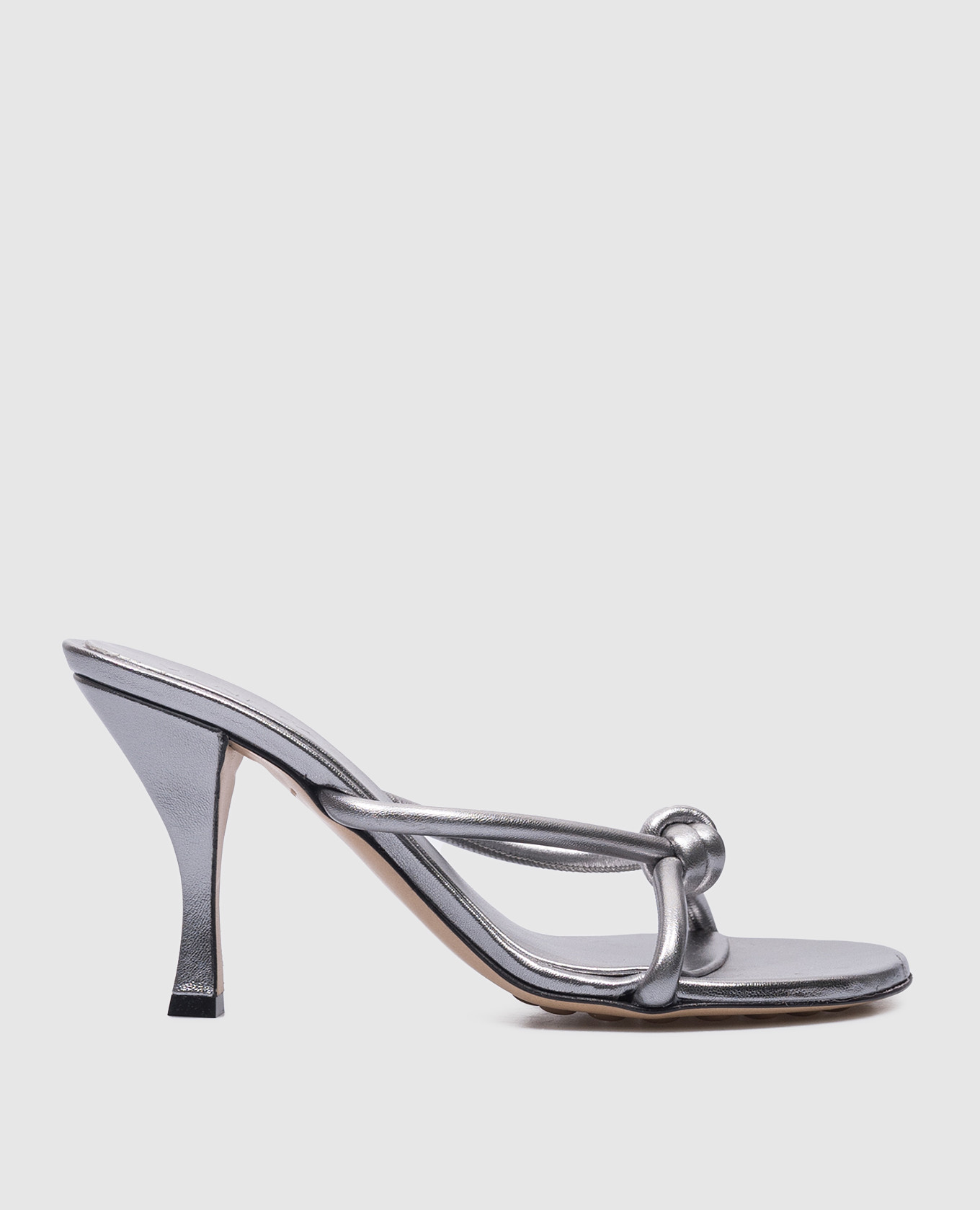 

Silver leather mules Bottega Veneta