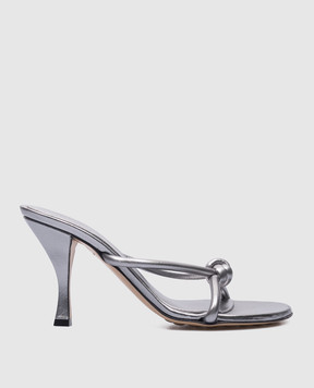 Bottega Veneta Silver leather mules 775418V3P70