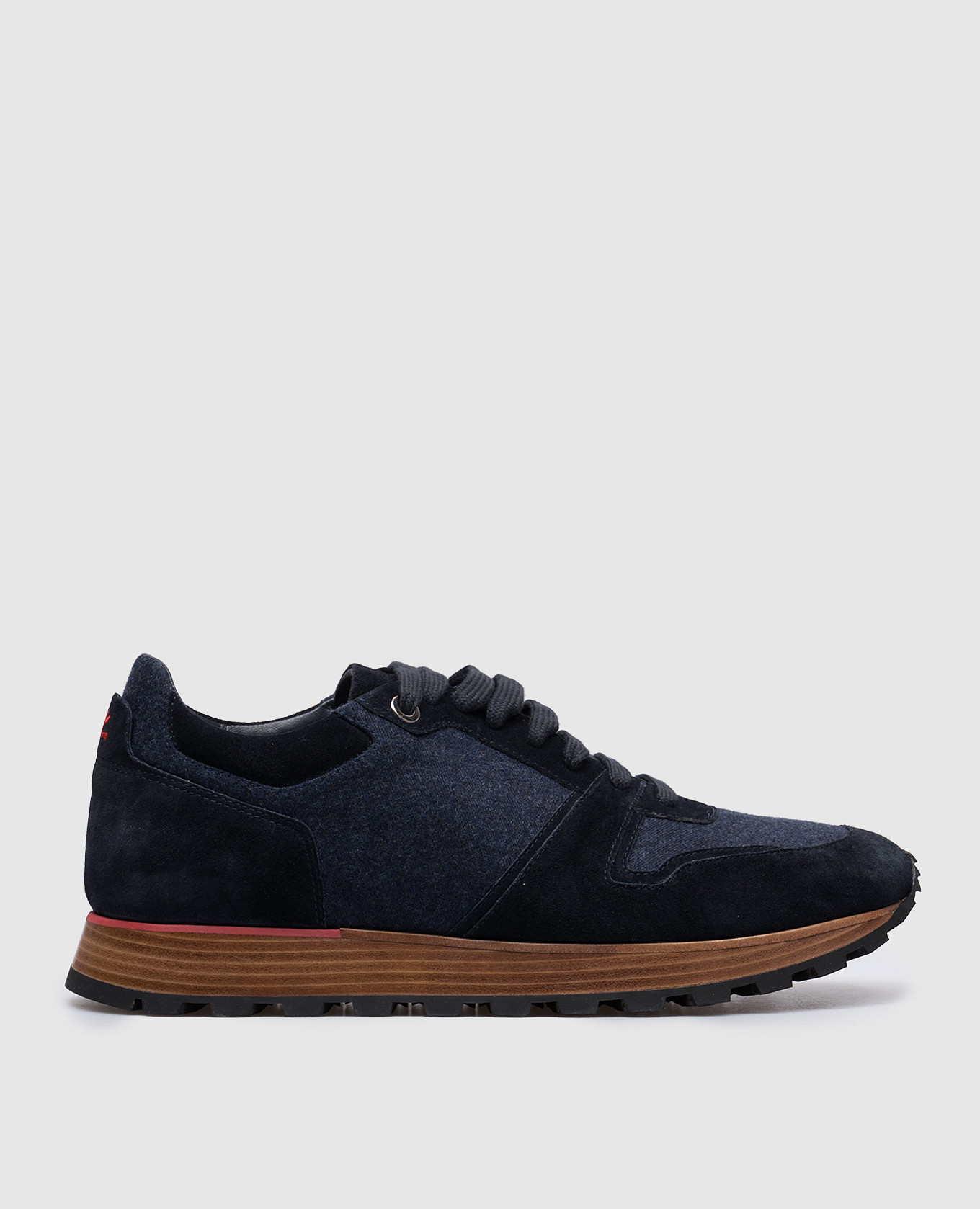 

Blue combination sneakers with logo embroidery ISAIA