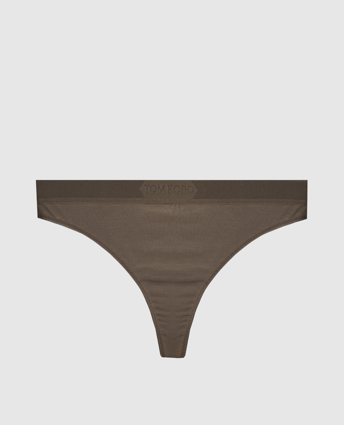 Khaki logo thong panties Tom Ford