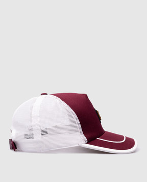 Dolce&Gabbana Burgundy cap with logo patch GH874ZFUFJU