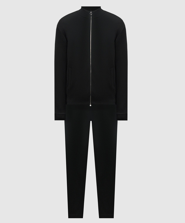 Stefano Ricci Black cashmere tracksuit with metallic logo W505008R31W505008P3D buy with Czech Republic delivery at Symbol