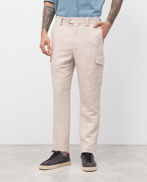 Brunello Cucinelli Beige cargo with linen MH255E1890