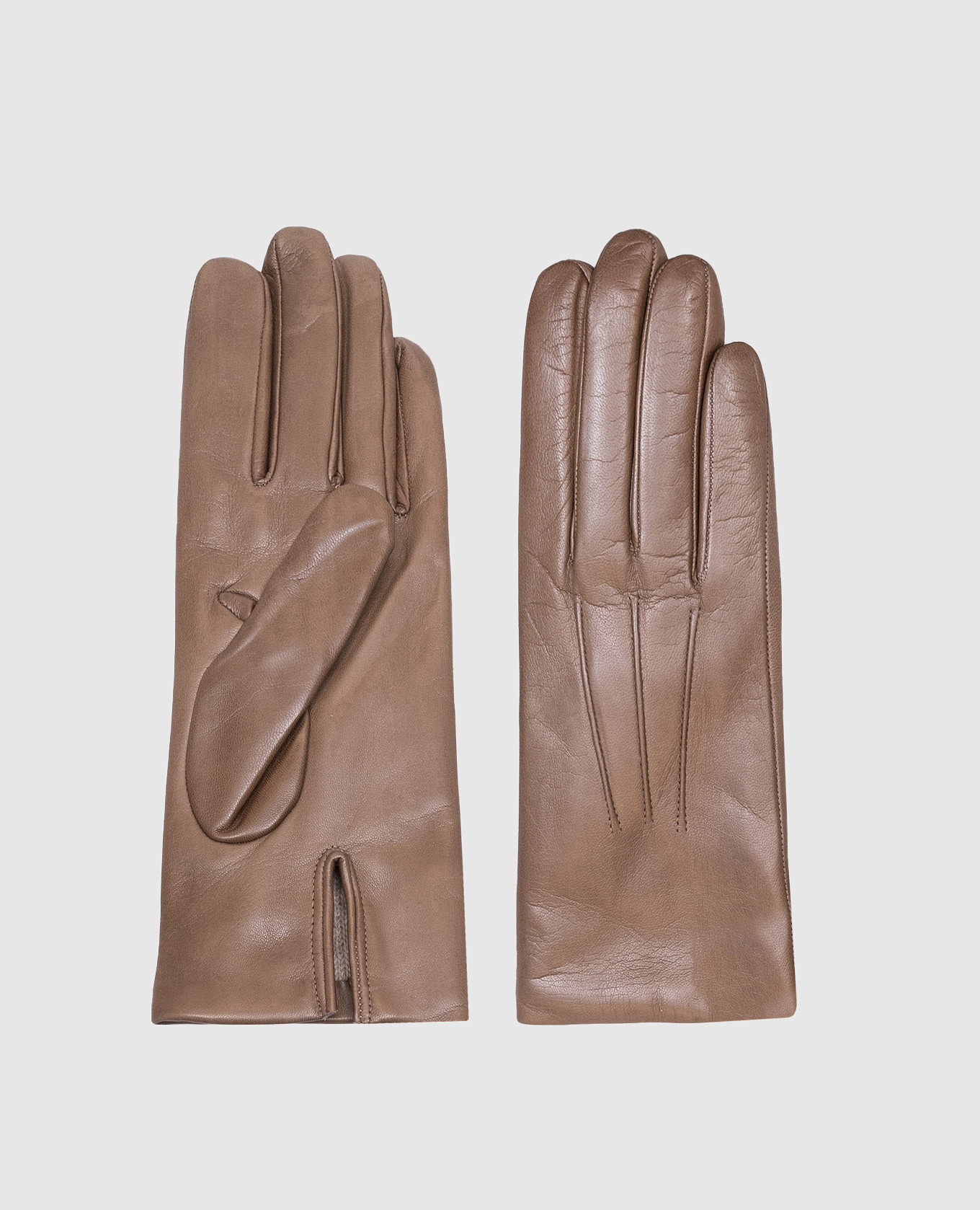 

Beige leather gloves Sermoneta Gloves