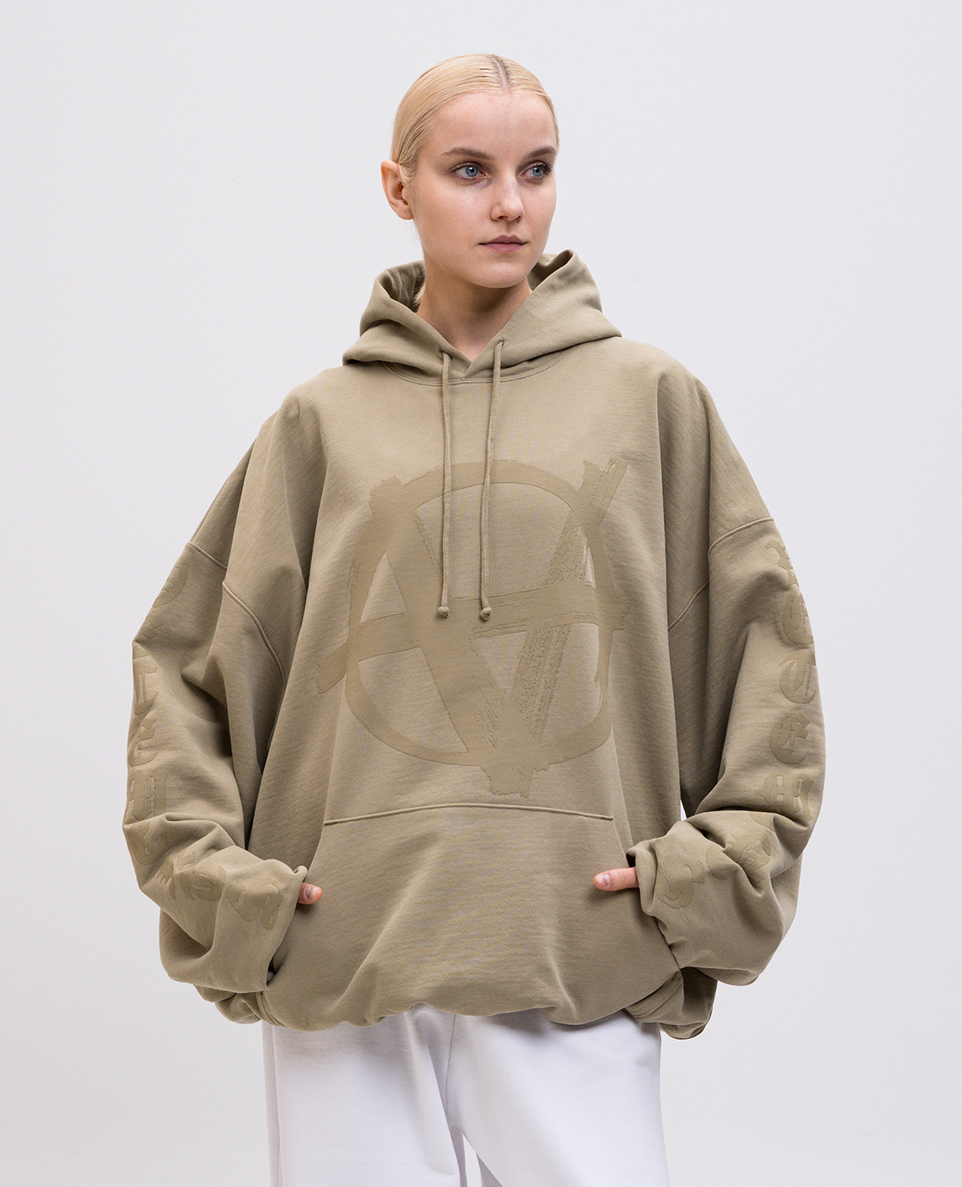 

Khaki printed hoodies Vetements