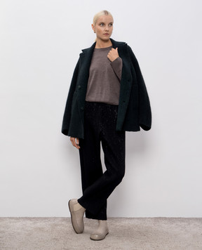 BOBOUTIC Brown silk and cashmere sweater 4302BIS