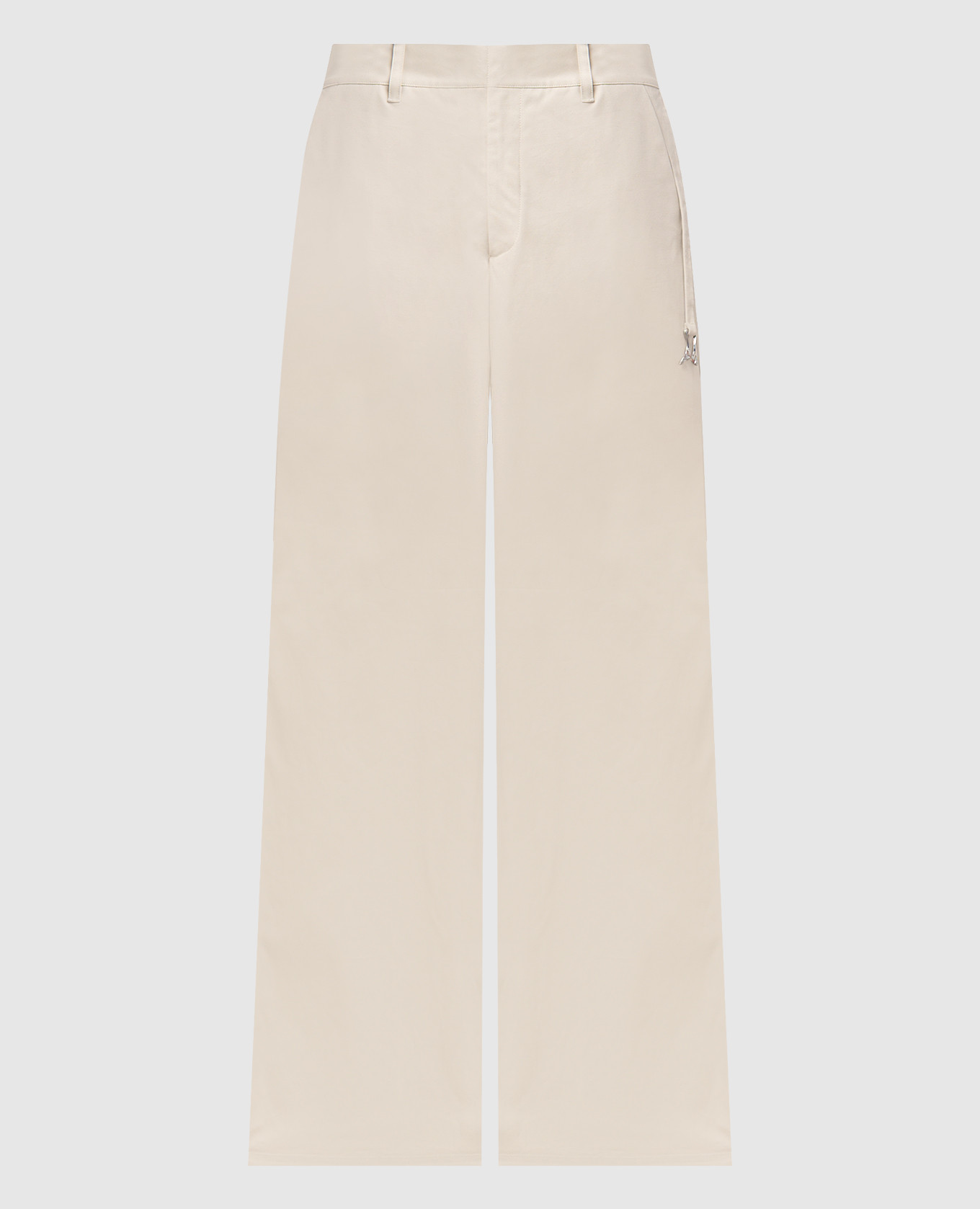 Beige pants with a metal element Heliot Emil