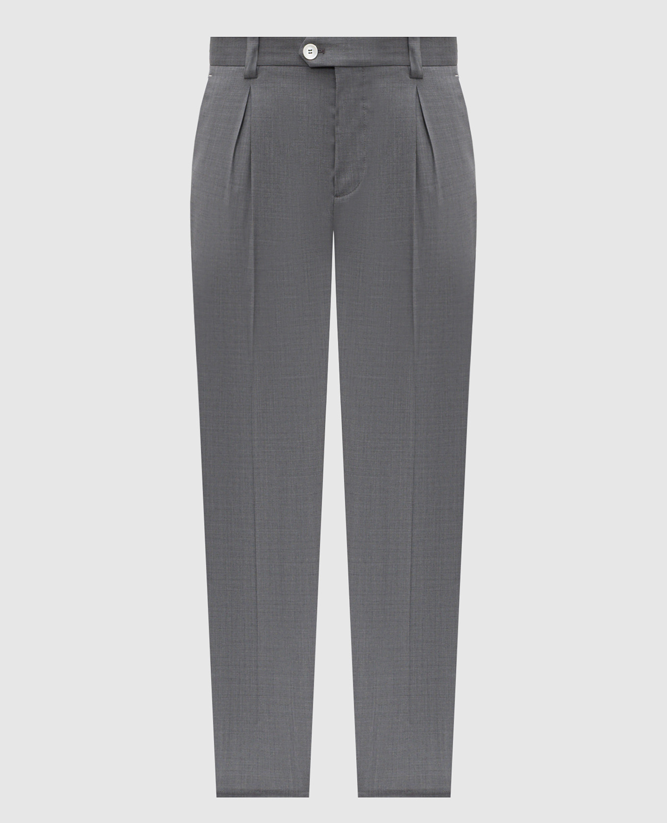 

Grey wool trousers with logo patch Brunello Cucinelli