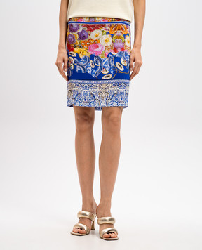 Roberto Cavalli Blue skirt in a floral print TPT399