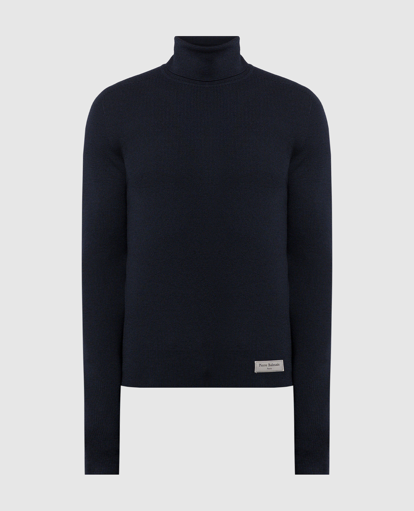 

Blue wool sweater with logo patch Balmain