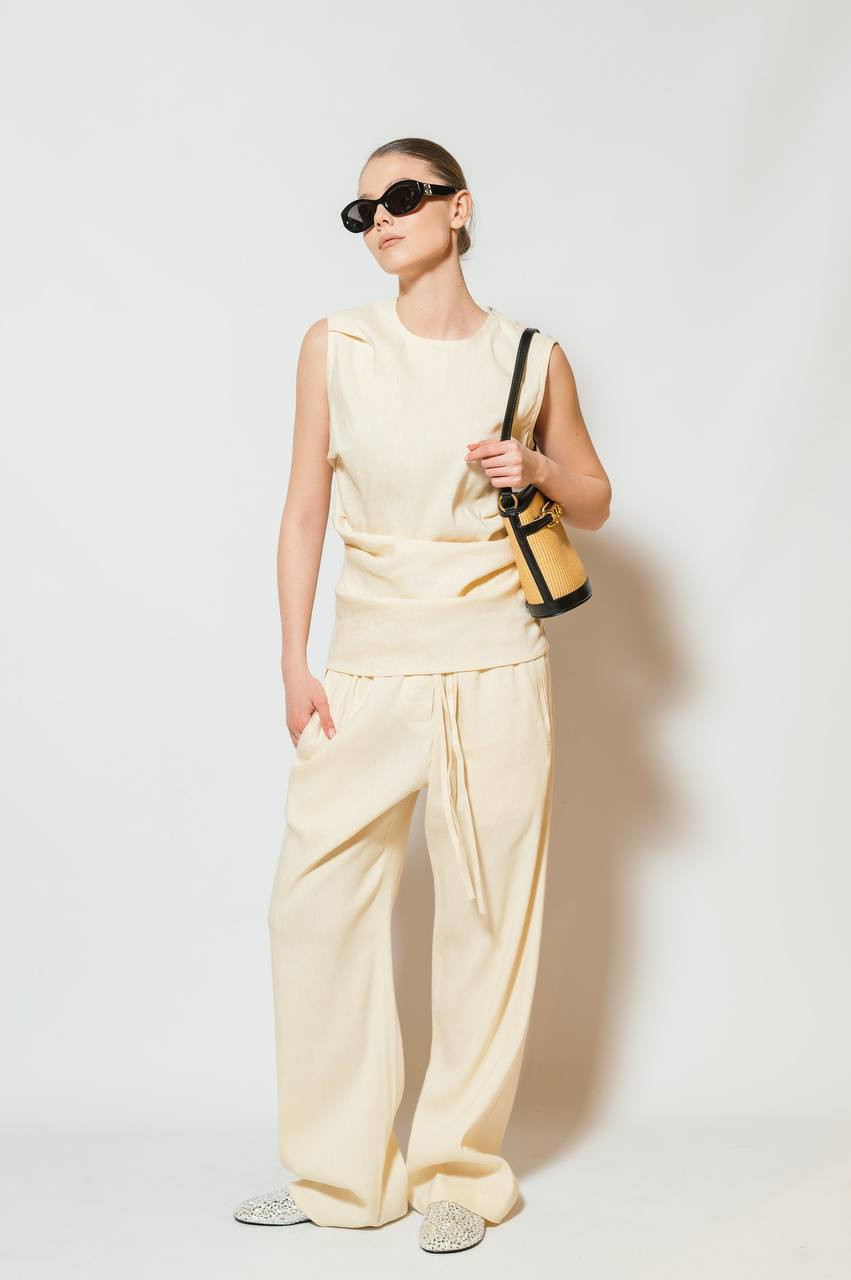 

Anoushka yellow top with linen PROENZA SCHOULER