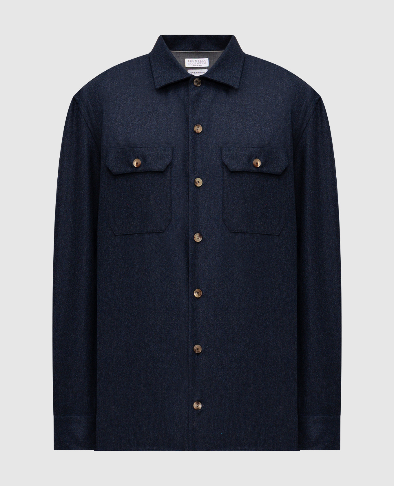 Blue wool shirt Brunello Cucinelli