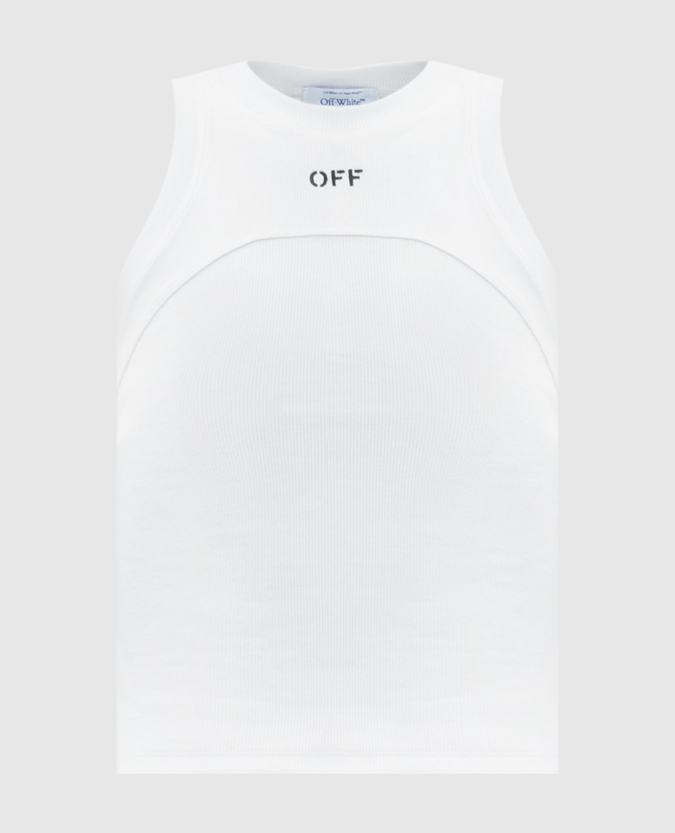 

White ribbed top with Off embroidery Off-White