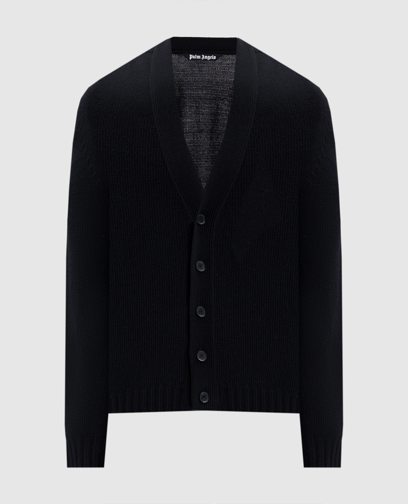 

Black cardigan with wool and cashmere Palm Angels
