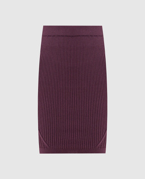 Balmain Purple ribbed skirt FF0LC012KJ15