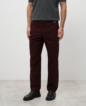 Dolce&Gabbana Burgundy pants with logo GV5ZHTFUFNV