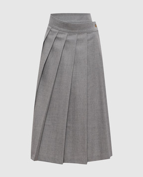 Intoca Gray wool skirt with a smell 252FRANSK1106