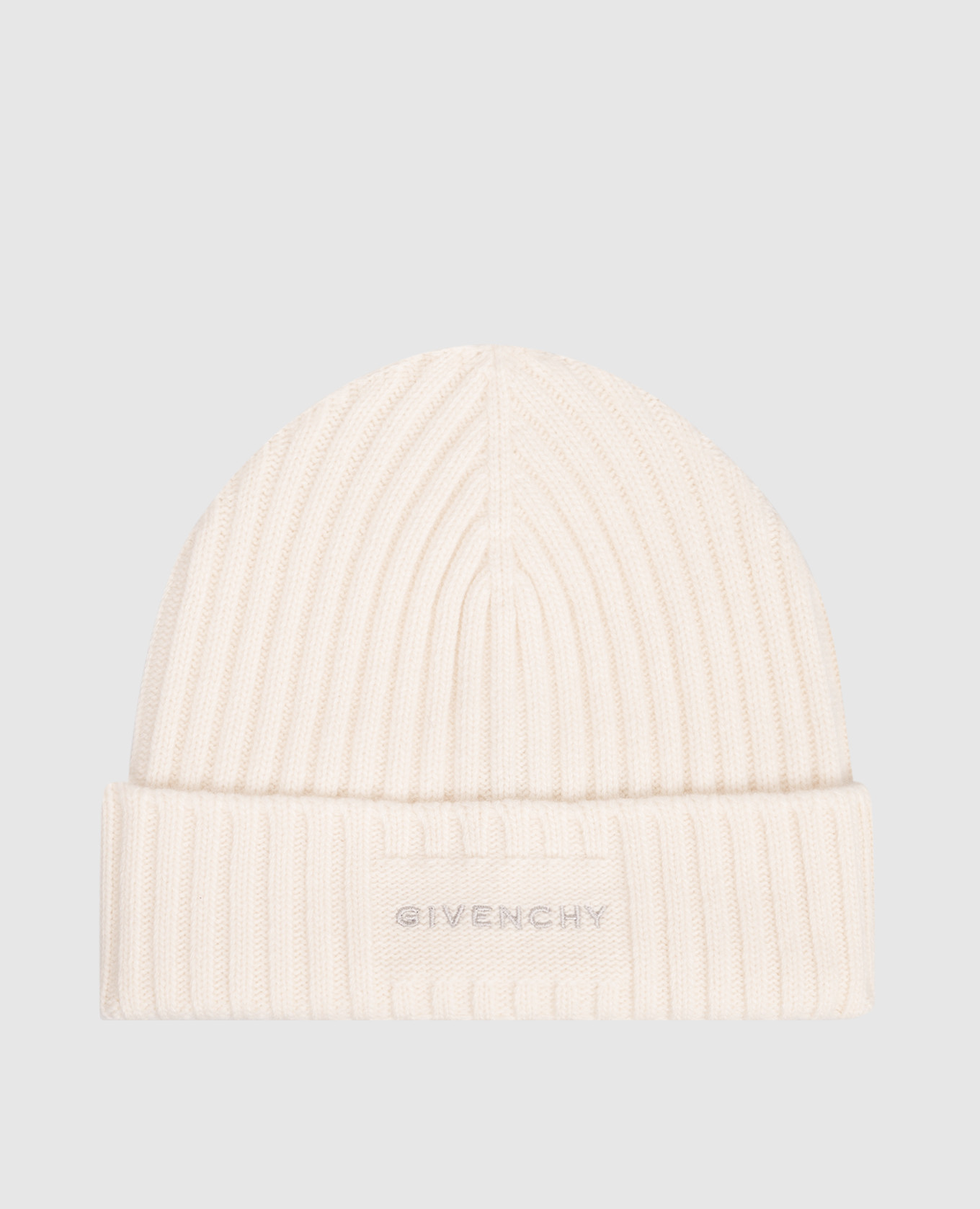 

White wool and cashmere hat with logo Givenchy