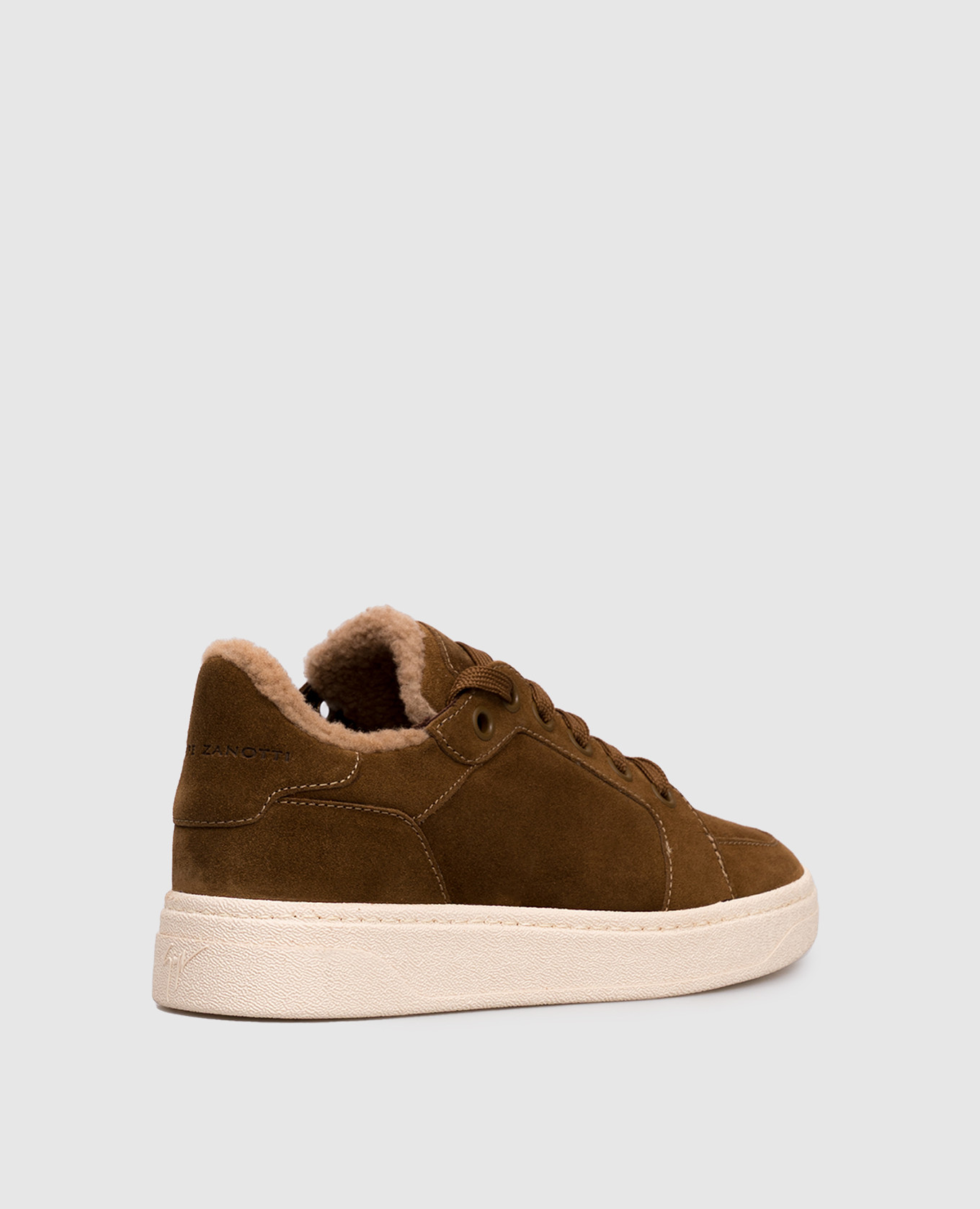 

Brown suede sneakers GZ94 with fur Giuseppe Zanotti
