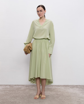 JOSEPH Miller green silk long blouse JF009071