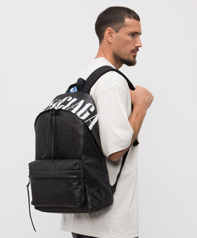 Balenciaga - Black leather backpack Editor 8272062ABVX  display picture 1