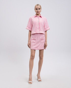 Simkhai Leighton Pink Tweed Mini Skirt 3253024SW