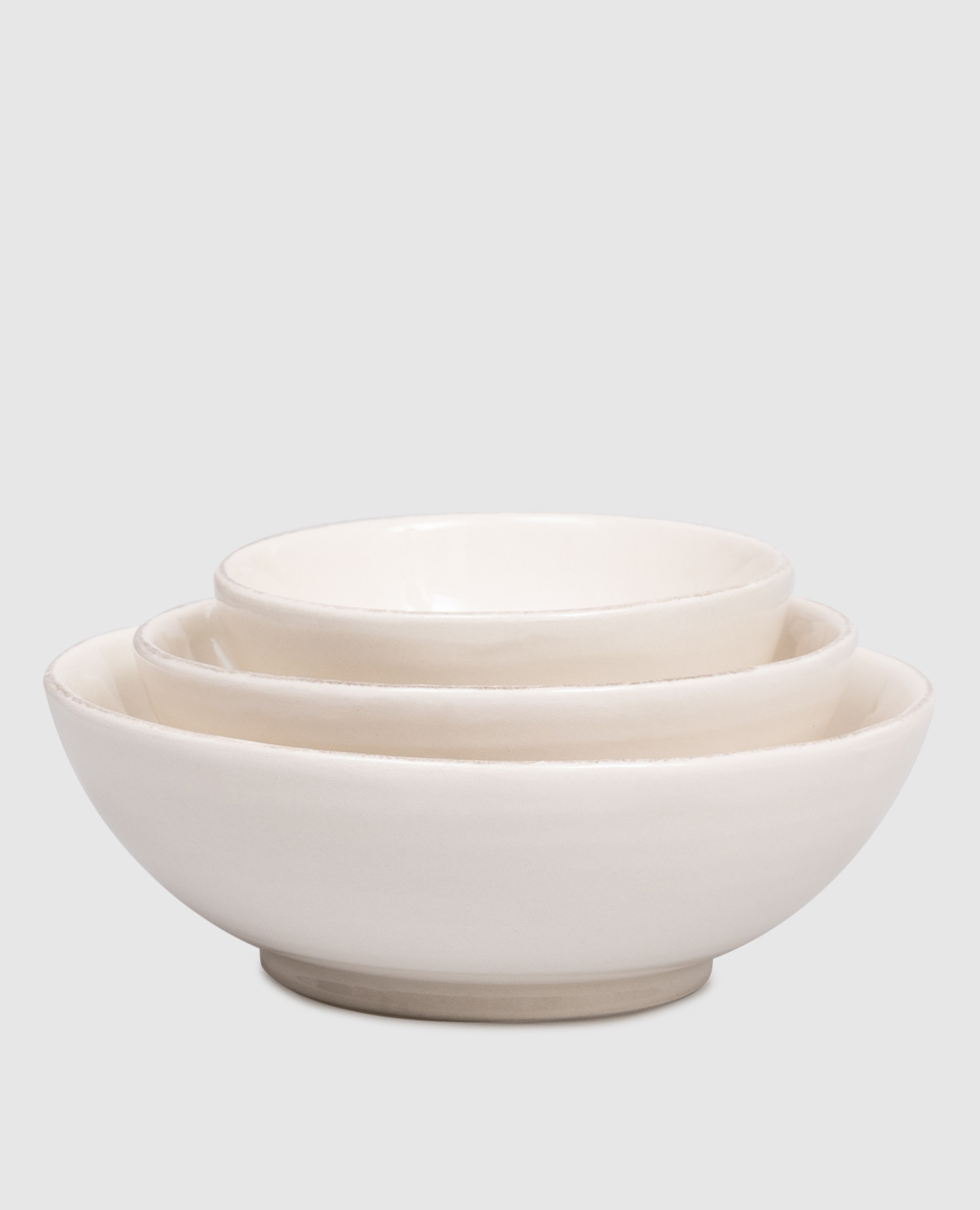 Tradition white ceramic plate set Brunello Cucinelli