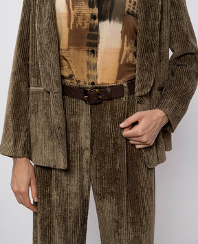 Momoni Maya brown leather belt MOBT003MO50