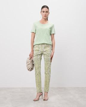 Roberto Cavalli Green T-shirt with embroidery XPR623