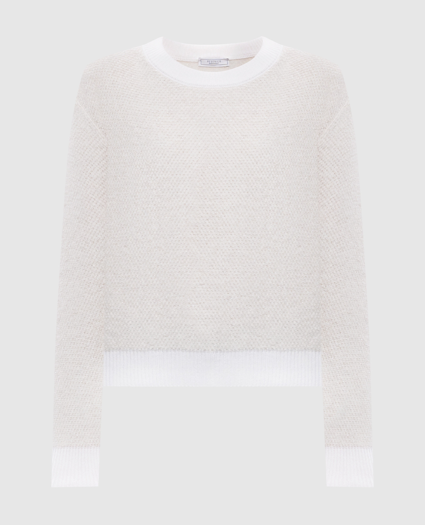 

White wool, silk and cashmere jumper with lurex Peserico